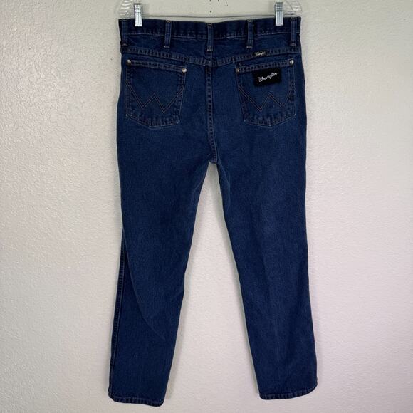 Wrangler Jeans Mens 34 X 32 Straight Leg Regular Fit Denim Cotton Cowboy Vintage - Picture 4 of 10